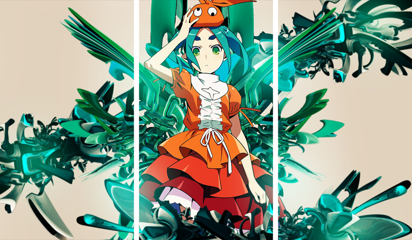 لوحة The Monogatari Series – ثلاثة قطع – برشة أحجام | ديكور دارك