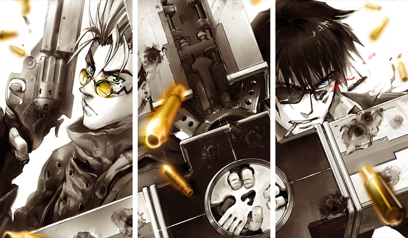 لوحة Trigun – ثلاثة قطع – برشة أحجام | ديكور دارك