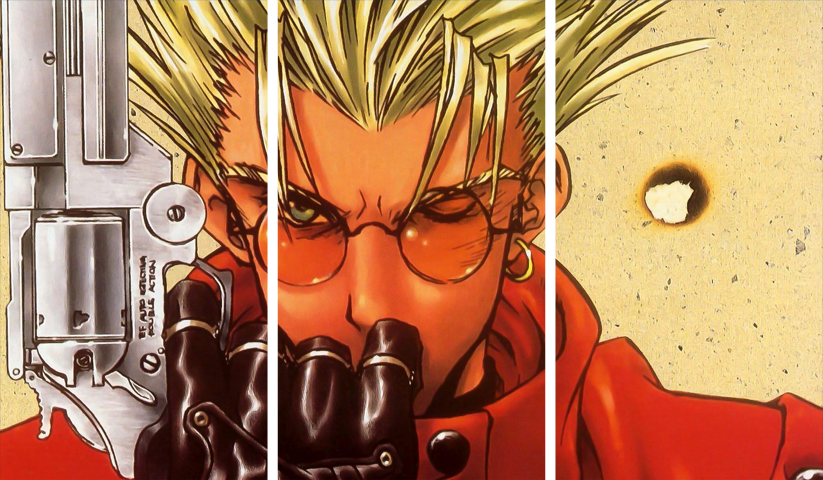 لوحة Trigun – ثلاثة قطع – برشة أحجام | ديكور دارك