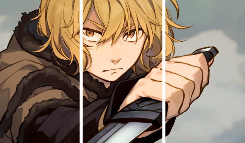 Vinland Saga – 3 Panneaux – Plusieurs Tailles | Décoration Maison