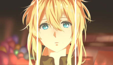 لوحة Violet Evergarden – ثلاثة قطع – برشة أحجام | ديكور دارك