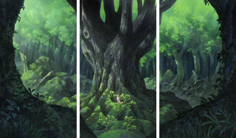 لوحة Wolf Children – ثلاثة قطع – برشة أحجام | ديكور دارك