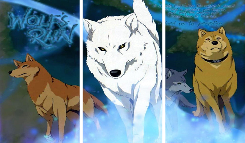Wolf’s Rain – 3 Panneaux – Plusieurs Tailles | Décoration Maison