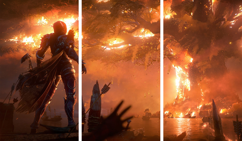 لوحة World of Warcraft – ثلاثة قطع – برشة أحجام | ديكور دارك