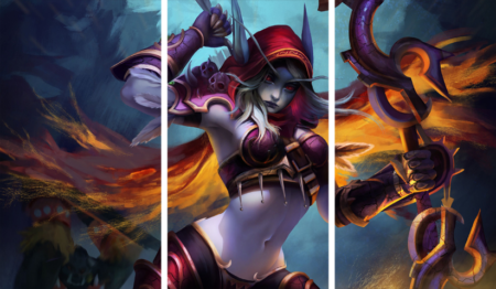 لوحة World of Warcraft – ثلاثة قطع – برشة أحجام | ديكور دارك