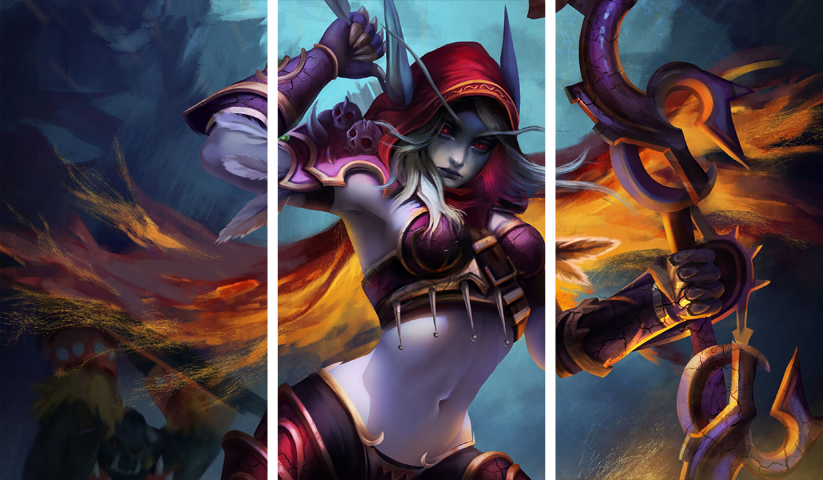 لوحة World of Warcraft – ثلاثة قطع – برشة أحجام | ديكور دارك