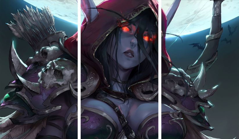 لوحة World of Warcraft – ثلاثة قطع – برشة أحجام | ديكور دارك