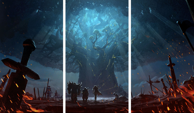 World of Warcraft – 3 Panels – Multiple Sizes | Home Decor