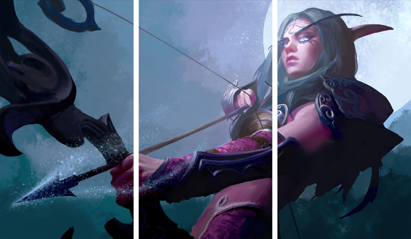 لوحة World of Warcraft – ثلاثة قطع – برشة أحجام | ديكور دارك