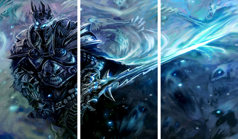 لوحة World of Warcraft – ثلاثة قطع – برشة أحجام | ديكور دارك