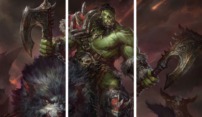 لوحة World of Warcraft – ثلاثة قطع – برشة أحجام | ديكور دارك