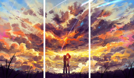 لوحة Your Name – ثلاثة قطع – برشة أحجام | ديكور دارك