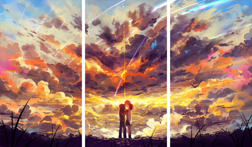 Your Name – 3 Panneaux – Plusieurs Tailles | Décoration Maison