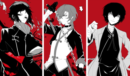 bungo stray dogs – 3 Panneaux – Plusieurs Tailles | Décoration Maison