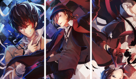 bungo stray dogs – 3 Panneaux – Plusieurs Tailles | Décoration Maison