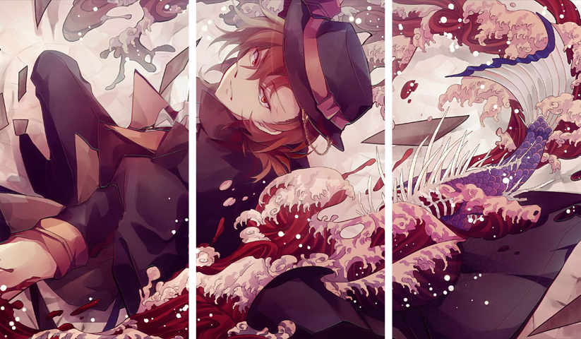 bungo stray dogs – 3 Panels – Multiple Sizes | Home Decor