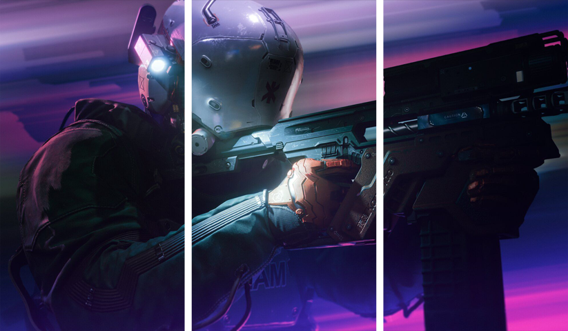 cyberpunk 2077 – 3 Panneaux – Plusieurs Tailles | Décoration Maison