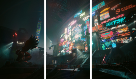 cyberpunk 2077 – 3 Panneaux – Plusieurs Tailles | Décoration Maison