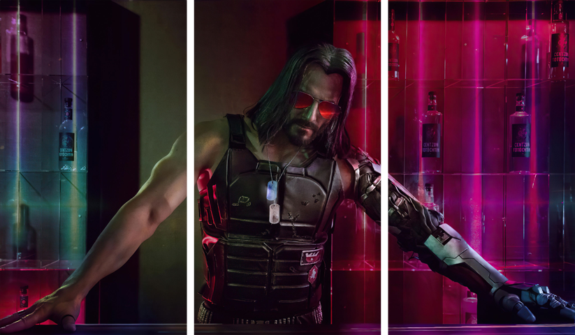 cyberpunk 2077 – 3 Panneaux – Plusieurs Tailles | Décoration Maison