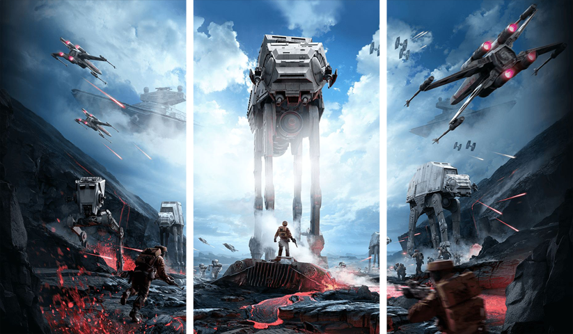 star wars – 3 Panels – Multiple Sizes | Home Decor