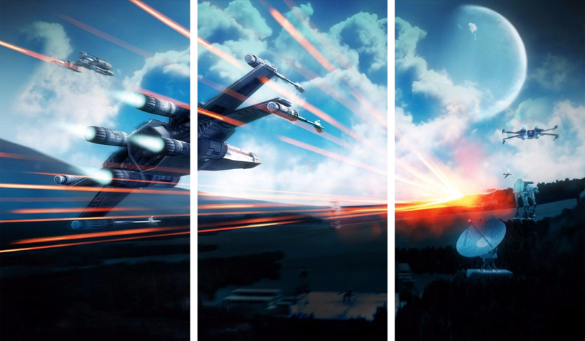 star wars – 3 Panels – Multiple Sizes | Home Decor