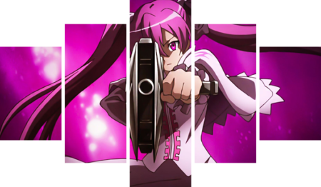لوحة Akame ga Kill! – خمسة قطع – برشة أحجام | ديكور دارك