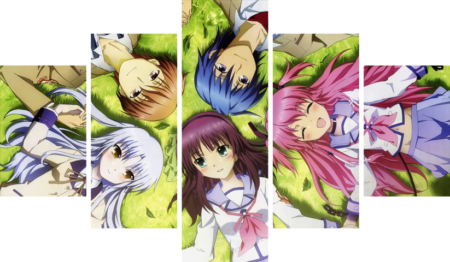 لوحة Angel Beats! – خمسة قطع – برشة أحجام | ديكور دارك