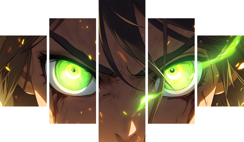 لوحة Attack On Titan AOT – خمسة قطع – برشة أحجام | ديكور دارك