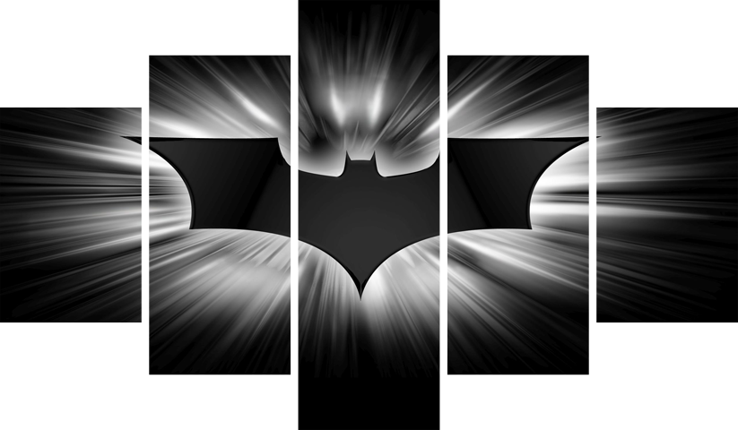لوحة Batman – خمسة قطع – برشة أحجام | ديكور دارك