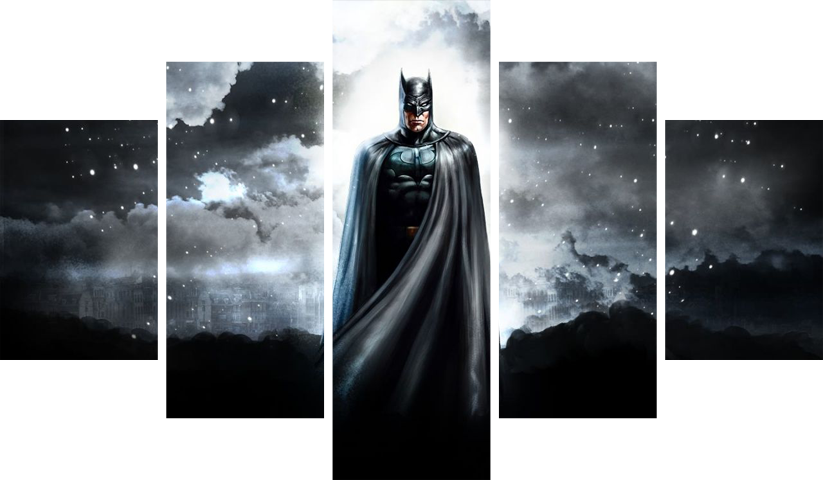 لوحة Batman – خمسة قطع – برشة أحجام | ديكور دارك