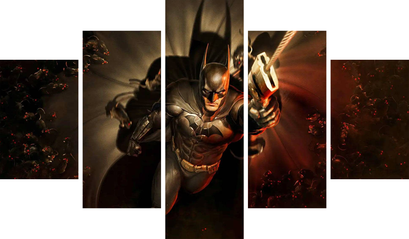 لوحة Batman – خمسة قطع – برشة أحجام | ديكور دارك