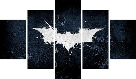 لوحة Batman – خمسة قطع – برشة أحجام | ديكور دارك