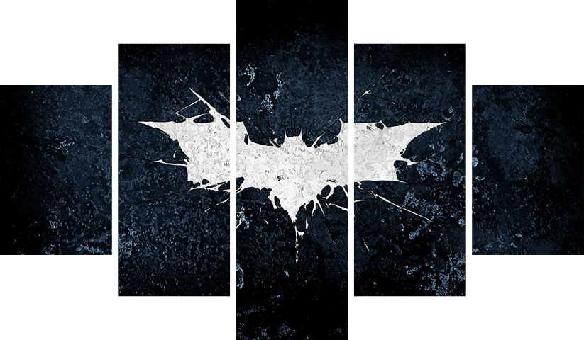 لوحة Batman – خمسة قطع – برشة أحجام | ديكور دارك
