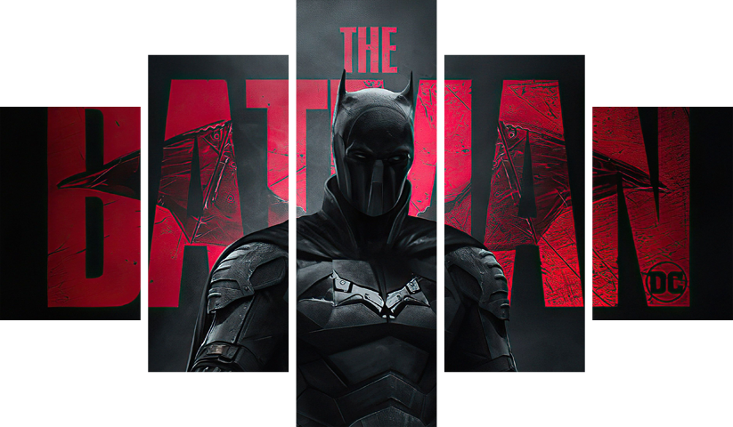 Batman – 5 Panels – Multiple Sizes | Home Decor