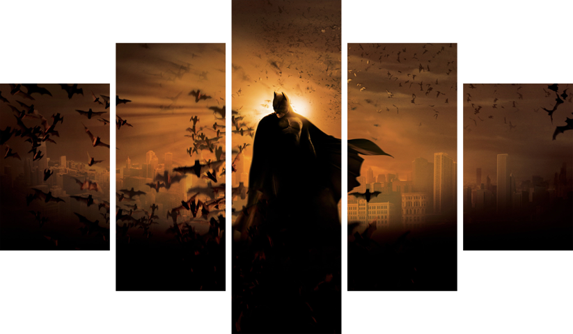 Batman – 5 Panels – Multiple Sizes | Home Decor