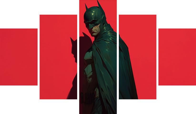 لوحة Batman – خمسة قطع – برشة أحجام | ديكور دارك