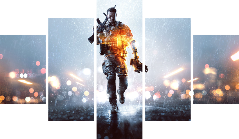 Battlefield – 5 Panneaux – Plusieurs Tailles | Décoration Maison