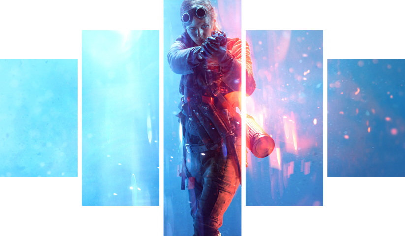 Battlefield – 5 Panneaux – Plusieurs Tailles | Décoration Maison