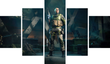 لوحة Battlefield – خمسة قطع – برشة أحجام | ديكور دارك