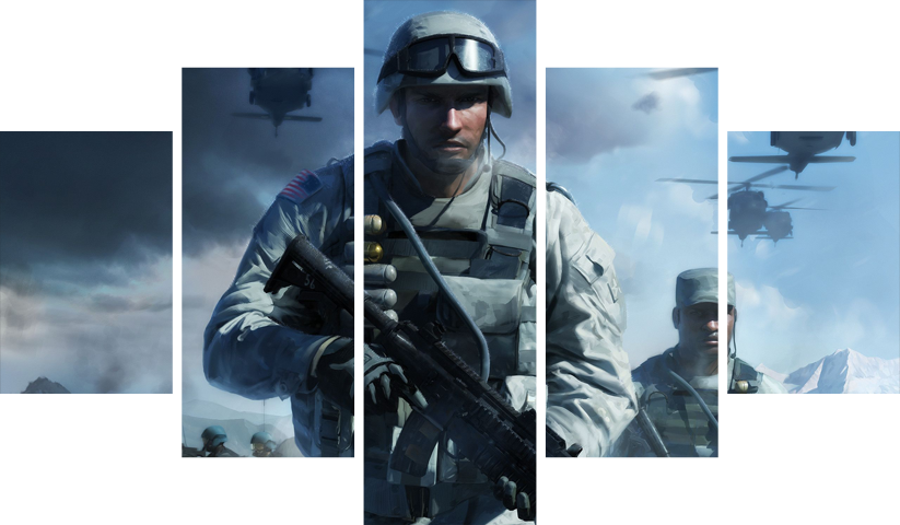 Battlefield – 5 Panneaux – Plusieurs Tailles | Décoration Maison