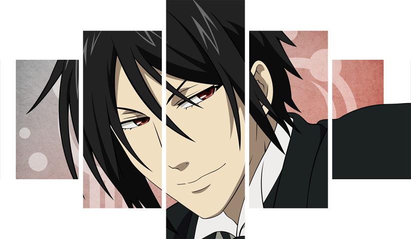 لوحة Black Butler – خمسة قطع – برشة أحجام | ديكور دارك