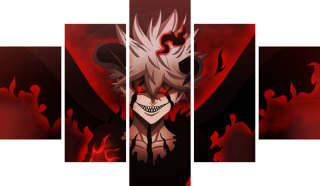 Black Clover – 5 Panneaux – Plusieurs Tailles | Décoration Maison