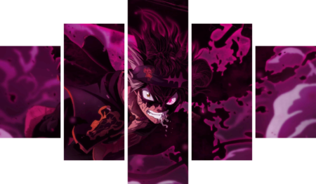 Black Clover – 5 Panneaux – Plusieurs Tailles | Décoration Maison