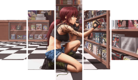 لوحة Black Lagoon – خمسة قطع – برشة أحجام | ديكور دارك