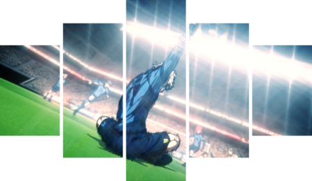 لوحة Blue Lock – خمسة قطع – برشة أحجام | ديكور دارك