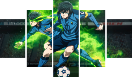 لوحة Blue Lock – خمسة قطع – برشة أحجام | ديكور دارك