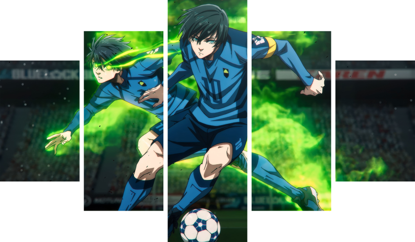 Blue Lock – 5 Panneaux – Plusieurs Tailles | Décoration Maison