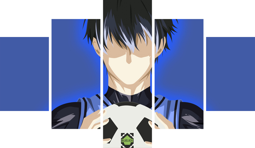 Blue Lock – 5 Panneaux – Plusieurs Tailles | Décoration Maison