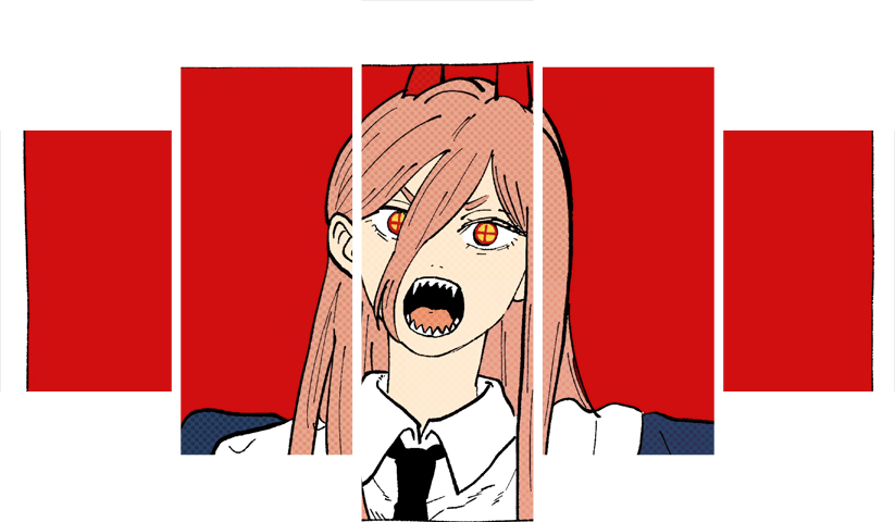 لوحة Chainsaw Man – خمسة قطع – برشة أحجام | ديكور دارك