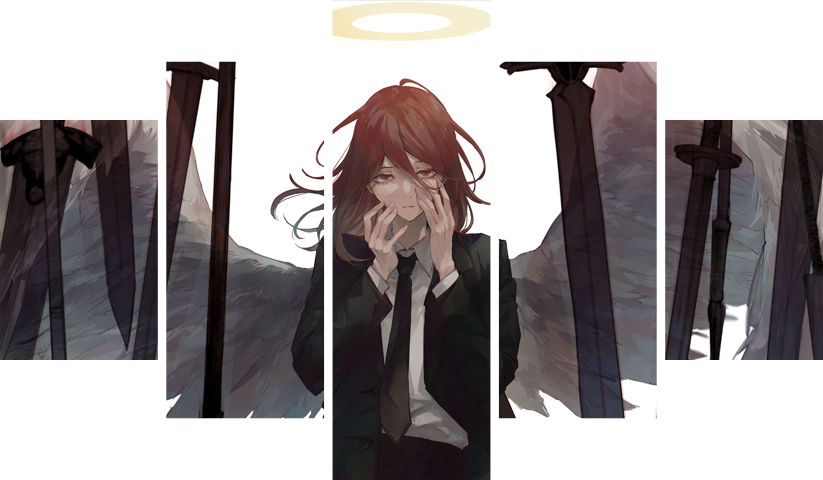 لوحة Chainsaw Man – خمسة قطع – برشة أحجام | ديكور دارك